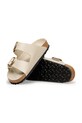 Birkenstock klapki skórzane Arizona Big Buckle beżowy 1031873