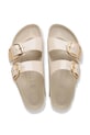 Birkenstock klapki skórzane Arizona Big Buckle 1031873 beżowy