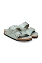 Obuwie Birkenstock klapki skórzane Arizona Big Buckle 1031882.N zielony