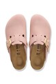 Birkenstock klapki skórzane Boston Big Buckle 1031883.N różowy