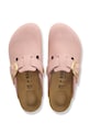 Birkenstock klapki skórzane Boston Big Buckle 1031883.N różowy