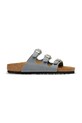 Birkenstock klapki zamszowe Florida płaski szary 1031891