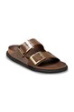 Birkenstock klapki skórzane Arizona 1031910 brązowy SS26