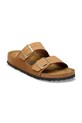Birkenstock klapki skórzane Arizona 1032086 brązowy SS26