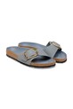 Obuwie Birkenstock klapki skórzane Madrid Big Buckle 1032090 szary