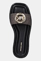 Παντόφλες MICHAEL Michael Kors Milan Slide καφέ 40F5MLFS1B.200