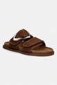 Inuikii klapki damskie nubukowe Dreamer Buckle brązowy 1004.003.0661.150