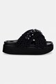 Inuikii klapki damskie Woven Stones Platform 1004.005.0043.000 czarny SS26