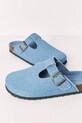 Obuwie women'secret klapki z zakrytymi palcami damskie bawełniane MMS OPEN BIO DM 3223022 niebieski