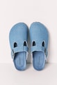 women'secret klapki z zakrytymi palcami damskie bawełniane MMS OPEN BIO DM niebieski 3223022