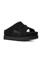 UGG klapki zamszowe W Goldenstar Hi Cutout Slide 1175132.BLK czarny SS26