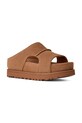 UGG klapki zamszowe W Goldenstar Hi Cutout Slide 1175132.CHE brązowy SS26