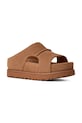 UGG klapki zamszowe W Goldenstar Hi Cutout Slide 1175132.CHE brązowy SS26