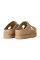 Obuwie UGG klapki zamszowe W Goldenstar Hi Cutout Slide 1175132.SAN beżowy