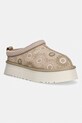 UGG kapcie zamszowe W Tazz Sun Stitch beżowy 1178193.MDSD
