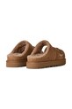 Obuwie UGG klapki zamszowe W Greenport Cross Strap Slide 1178470.CHE brązowy