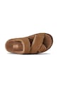 UGG klapki zamszowe W Greenport Cross Strap Slide 1178470.CHE brązowy