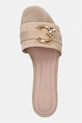Coccinelle klapki na płaskim obcasie damskie zamszowe beżowy E4.SB2.17.01.01.N64
