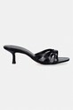 Steve Madden klapki skórzane Cary 11003878.017 czarny SS26