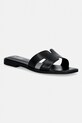 Δερμάτινες παντόφλες Aldo ITSANDAL φλατ μαύρο 13991496