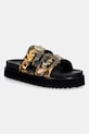 Шльопанці Versace Jeans Couture платформа чорний 80VA3SM1.ZS366.G89