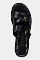 Guess klapki damskie skórzane GRAYDEN czarny FLJGRY.LEA03.BLACK