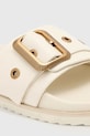 AllSaints klapki damskie skórzane Ellie Western Sandals beżowy W038FE
