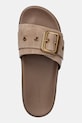 AllSaints klapki skórzane Ellie Western Sandal beżowy W039FE.BRN