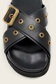 Δερμάτινες παντόφλες AllSaints Suki Western Sandal W042FE.BLK μαύρο