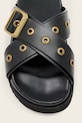 Δερμάτινες παντόφλες AllSaints Suki Western Sandal W042FE.BLK μαύρο
