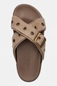 AllSaints klapki skórzane Suki Western Sandal beżowy W042FE