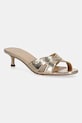 Δερμάτινες παντόφλες MICHAEL Michael Kors Cassidy Kitten Sandal στιλέτο χρυσαφί 40S6CSMS1M.740