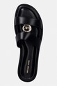 MICHAEL Michael Kors Σαγιονάρες Γυναικείες Δερμάτινες Erin Flat Sandal μαύρο 40S6ERFS2L.001