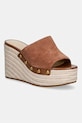 MICHAEL Michael Kors klapki damskie zamszowe Mayes Wedge Sandal brązowy 40S6MYMS1S.230