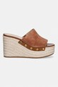 MICHAEL Michael Kors klapki damskie zamszowe Mayes Wedge Sandal 40S6MYMS1S.230 brązowy SS26