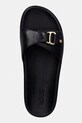 Lauren Ralph Lauren šľapky dámske kožené Tasha Slide čierna 802982883002.001
