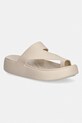 Crocs japonki Getaway Platform Toe Loop platforma beżowy 210834.0LH