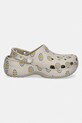 Crocs klapki na platformie damskie Classic Platform Floral Clog 212668.1WY beżowy SS26