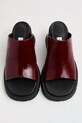 Miista klapki skórzane Ini E8.4109 bordowy