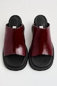 Miista klapki skórzane Ini E8.4109 bordowy