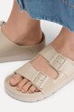 Birkenstock klapki skórzane Arizona Flex Platform EXQ LENA 1031470