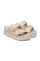 Obuwie Birkenstock klapki skórzane Arizona Flex Platform EXQ LENA 1031470 beżowy