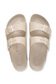Birkenstock klapki skórzane Arizona Flex Platform EXQ LENA beżowy 1031470