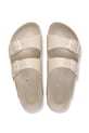 Birkenstock klapki skórzane Arizona Flex Platform EXQ LENA beżowy 1031470