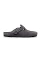 Birkenstock Boston EXQ LEVE klapki mules damskie zamszowe szary 1031489