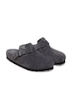 Obuwie Birkenstock Boston EXQ LEVE klapki mules damskie zamszowe 1031489 szary