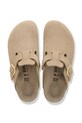 Birkenstock klapki zamszowe Boston EXQ LEVE beżowy 1031511