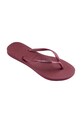 Obuwie Havaianas japonki damskie SLIM LOGO METALLIC 4119875.9339 bordowy
