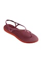 Obuwie Havaianas sandały damskie LUNA POINT 4149921.1955 bordowy