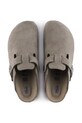 Birkenstock klapki zamszowe Boston SFB LEVE szary 1020526